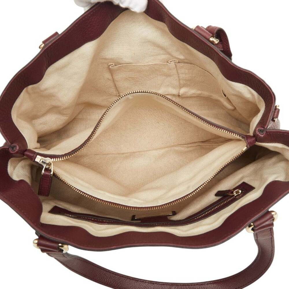GUCCI Red Leather Shoulder Bag - Picture 9 of 12